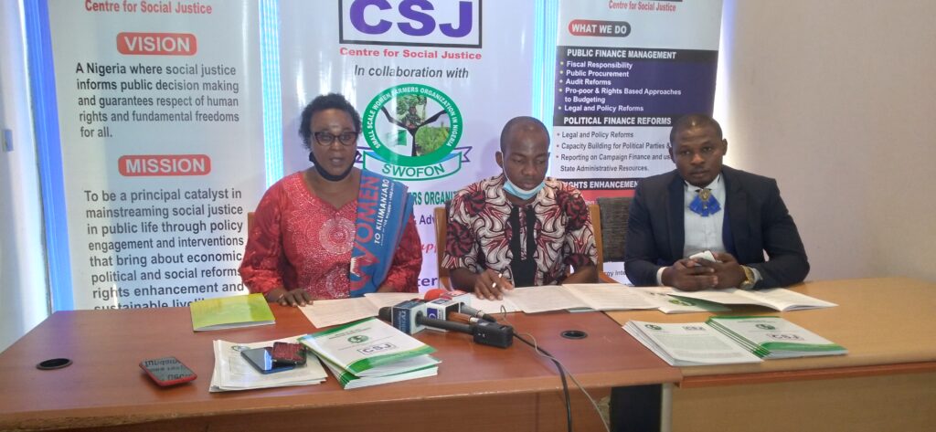 CSJ Briefs Media on Provisions for Small Scale Women Farmers in 2021 Budget
