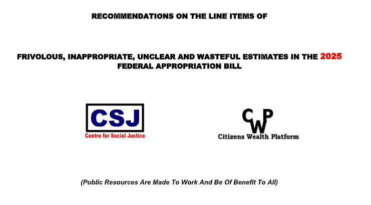 2025 FEDERAL BUDGET FRIVOLITIES