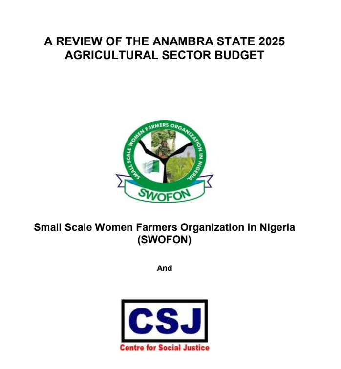 REVIEW OF ANAMBRA STATE 2025 AGRICULTURE BUDGET